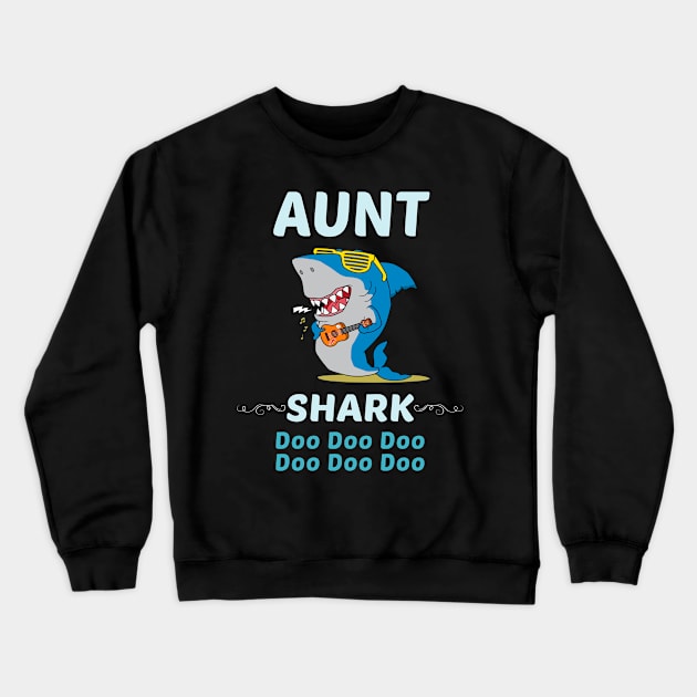 Family Shark 2 AUNT Crewneck Sweatshirt by blakelan128